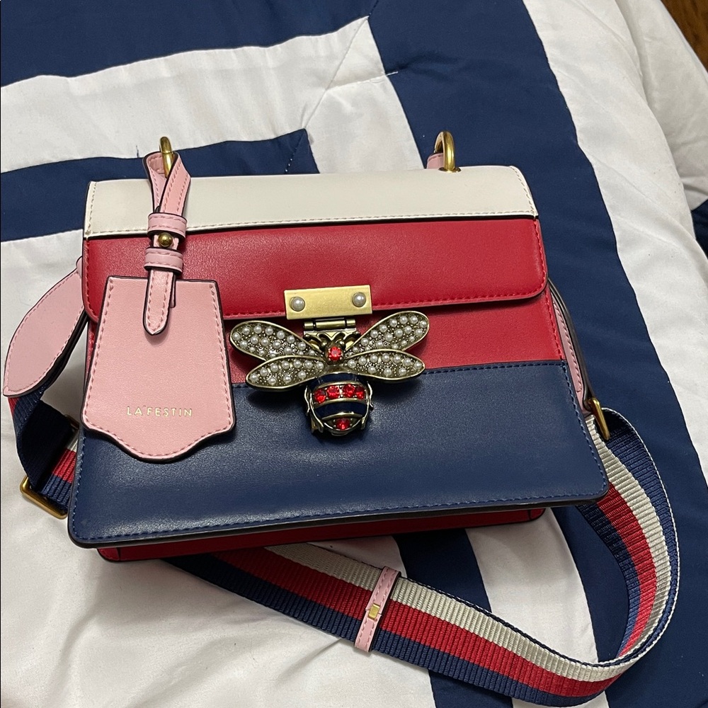 Red, White, and Blue Crossbody Bag